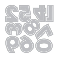 Sizzix Thinlits By 49 & Market - This or That 2 inch Numbers